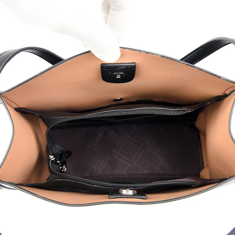 Classic Vegan Leather Crossbody Tote