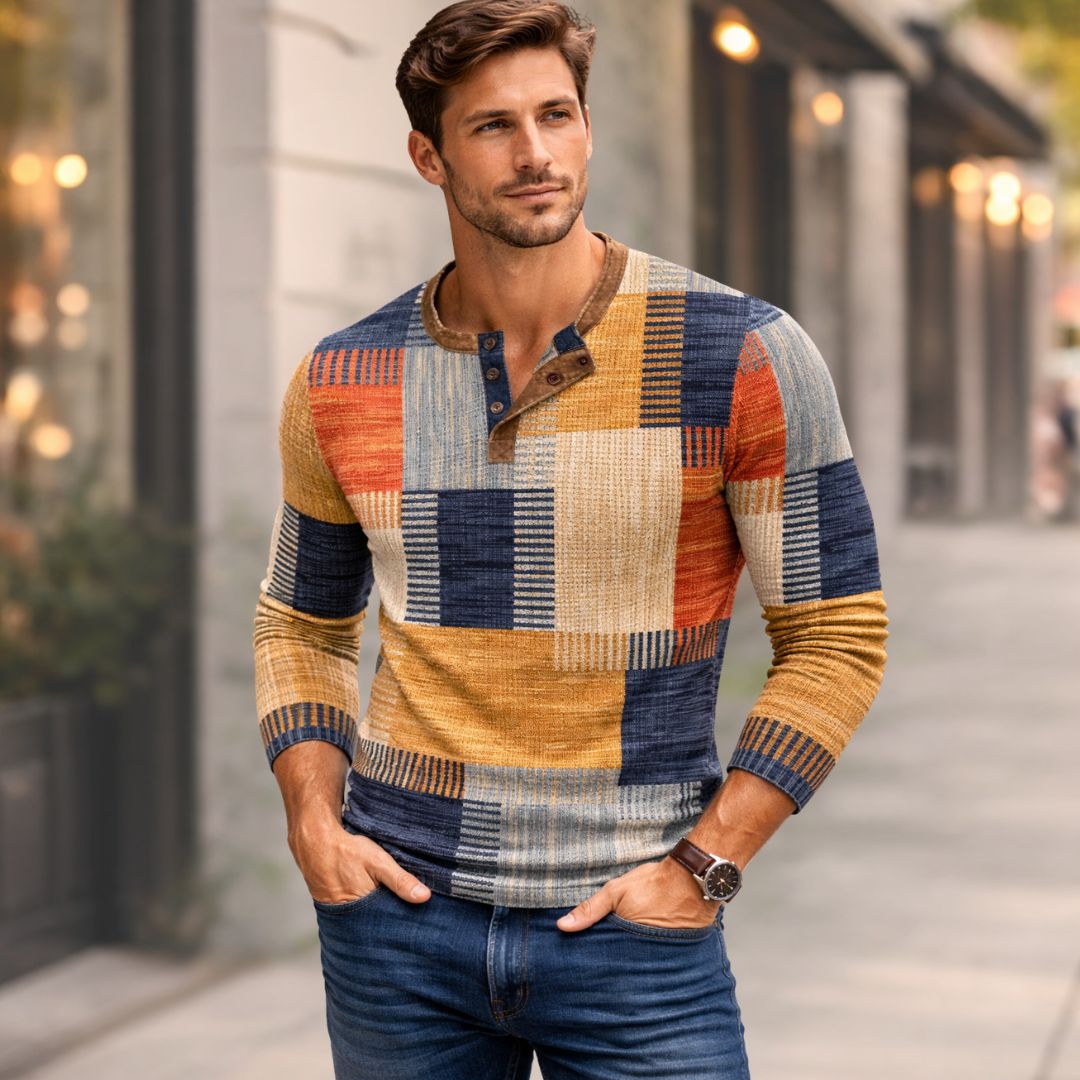 Henry™ | Colourful Men's Long Sleeve Shirt