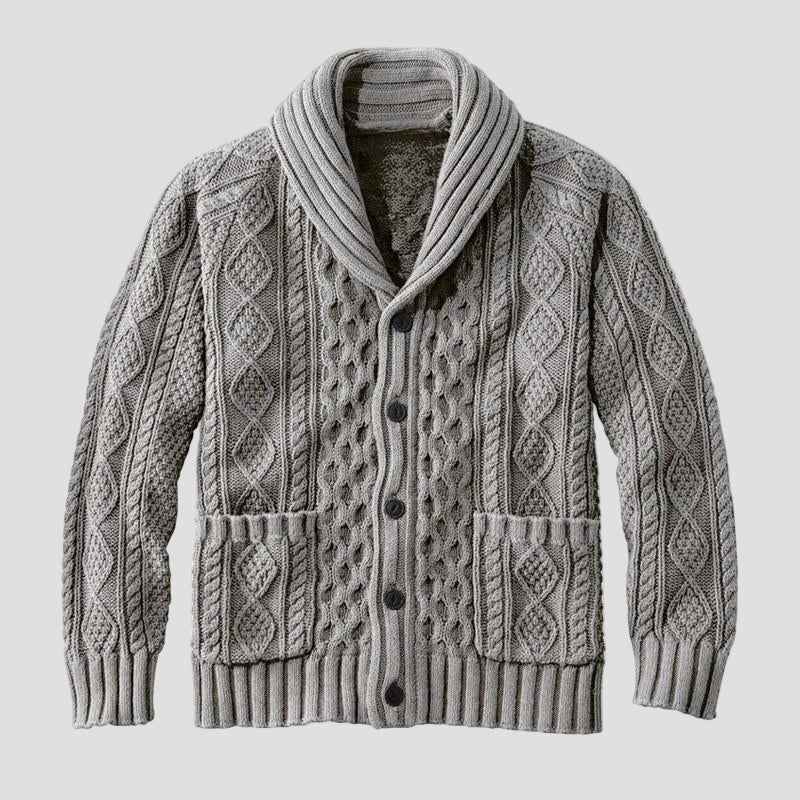 Noah Jacquard-Gestrickter Retro-Cardigan – Lässiger Vintage-Stil und gemütliche Wärme