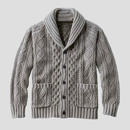 Noah Jacquard-Gestrickter Retro-Cardigan – Lässiger Vintage-Stil und gemütliche Wärme