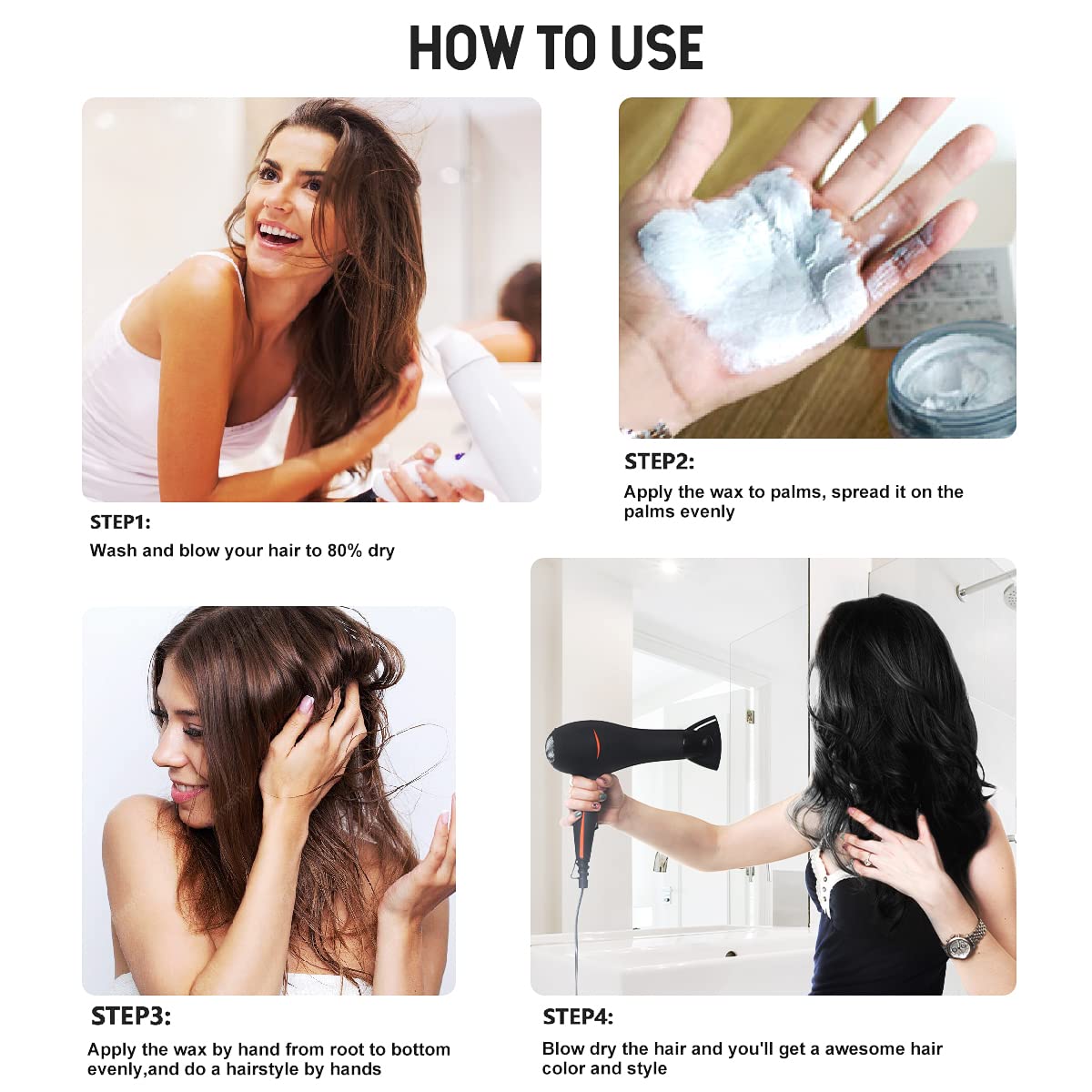 Mofajang® by JesseVance Manhattan: The Only Colored Hair Wax Styling Pomade with Bold Colors, Strong Hold, Simple Style, No Risk, & No Commitment