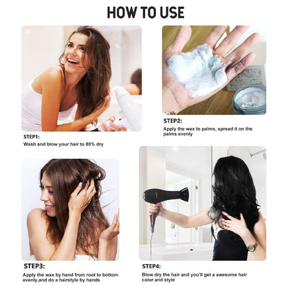 Mofajang® by JesseVance Manhattan: The Only Colored Hair Wax Styling Pomade with Bold Colors, Strong Hold, Simple Style, No Risk, & No Commitment