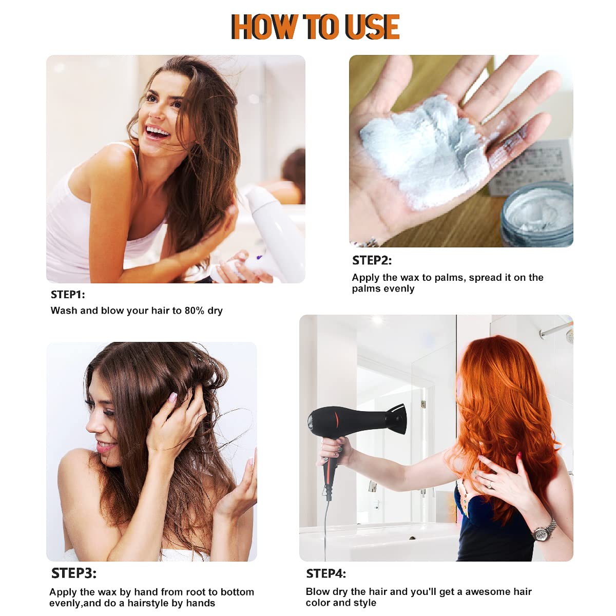 Mofajang® by JesseVance Manhattan: The Only Colored Hair Wax Styling Pomade with Bold Colors, Strong Hold, Simple Style, No Risk, & No Commitment