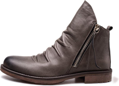 Daniel | Leather Side Zip Ankle Boots