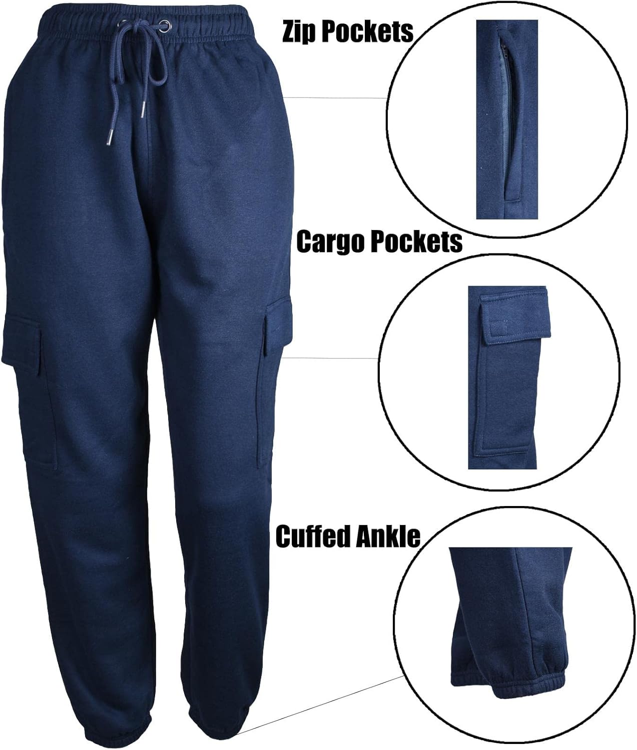 True Face Ladies Trousers Fleece Womens Joggers Cargo Combat Jogging Bottoms Casual Elasticated Women Sweatpants with Pockets Tracksuit Pants