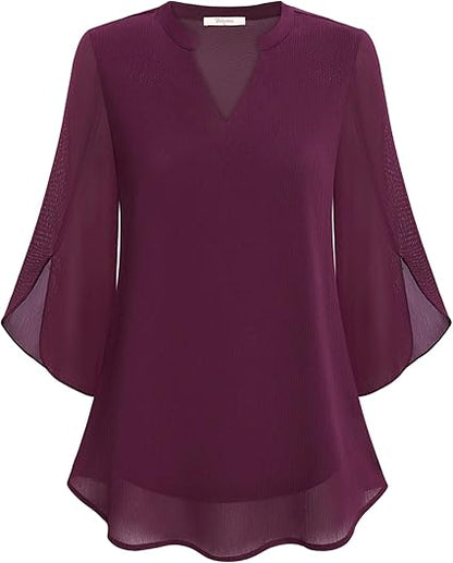 Blusa fluida con maniche a pipistrello – Eleganza e leggerezza