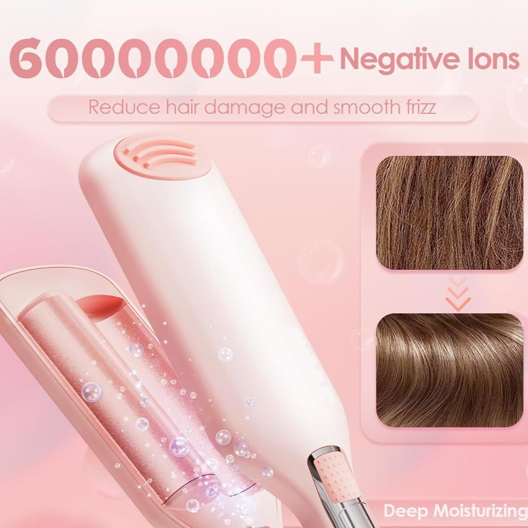 Lyxlocks® Professional Series: 25mm Ceramic Hair Curler & Crimper – Now with Negative Ions, Keratin, & Plant Protein for Perfect & Effortless Curling