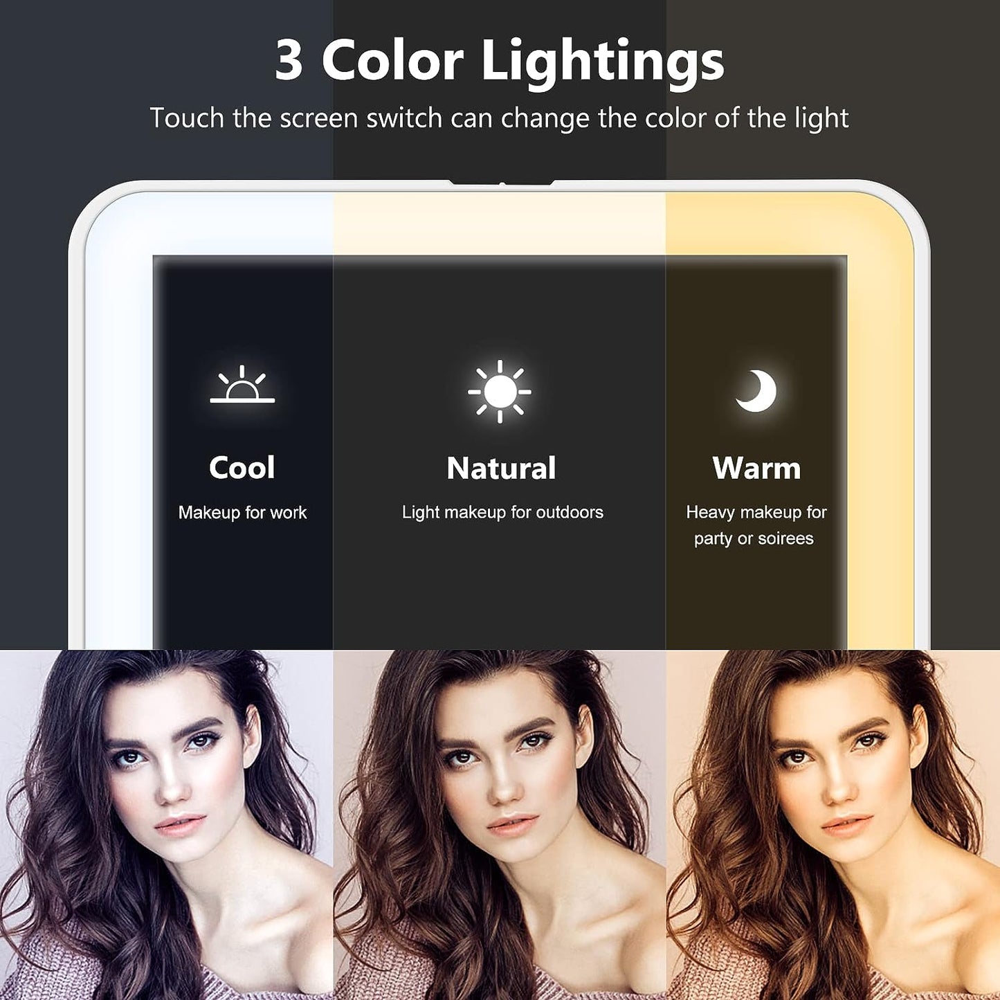 Illuminated Travel Makeup Mirror with Magnifying Feature