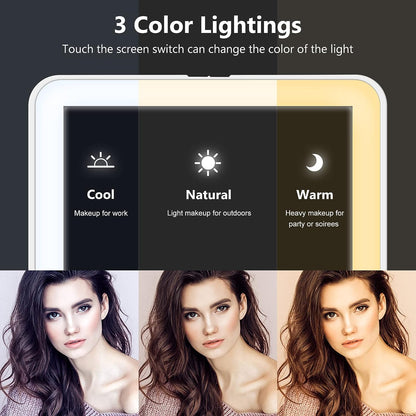 Illuminated Travel Makeup Mirror with Magnifying Feature