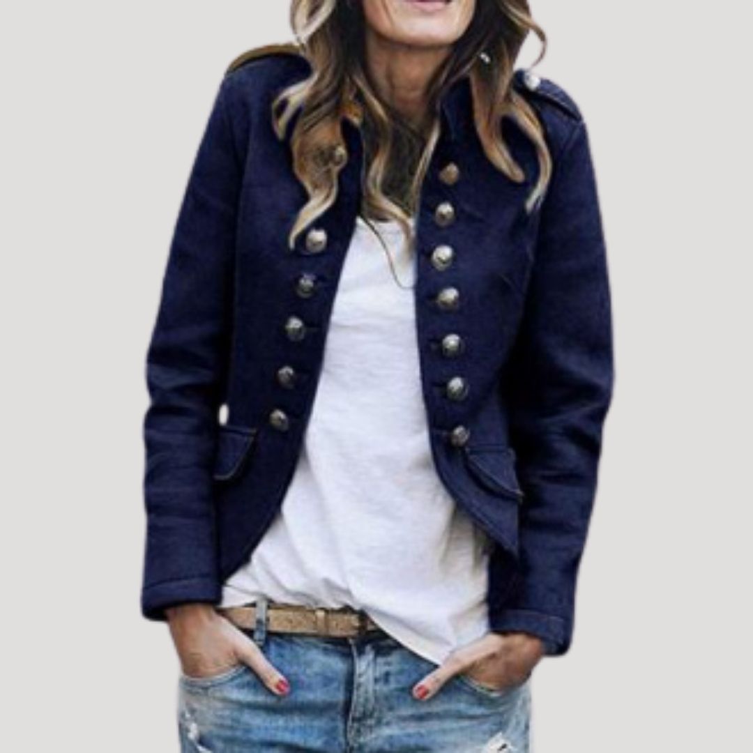Damen-Wollblazer im Militärstil