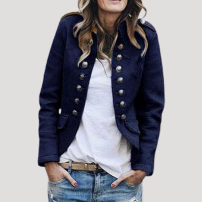 Damen-Wollblazer im Militärstil