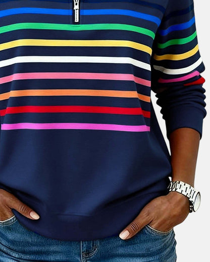 Vera - Striped Comfortable Jumper
