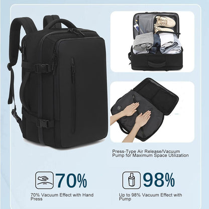 Expandable Vacuum Travel Backpack 56–75L with Pump – Dravion