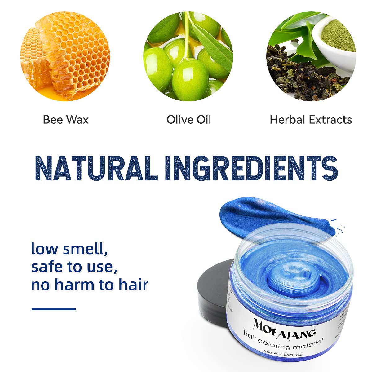 Mofajang® by JesseVance Manhattan: The Only Colored Hair Wax Styling Pomade with Bold Colors, Strong Hold, Simple Style, No Risk, & No Commitment