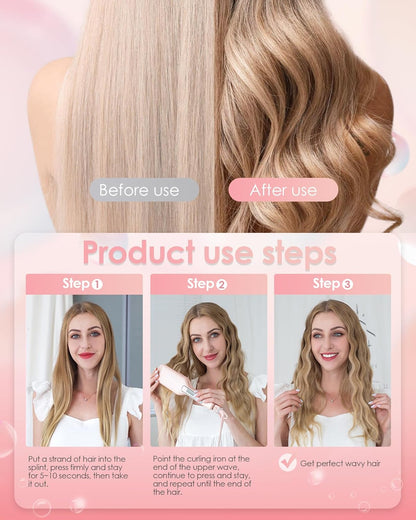 Lyxlocks® Professional Series: 25mm Ceramic Hair Curler & Crimper – Now with Negative Ions, Keratin, & Plant Protein for Perfect & Effortless Curling