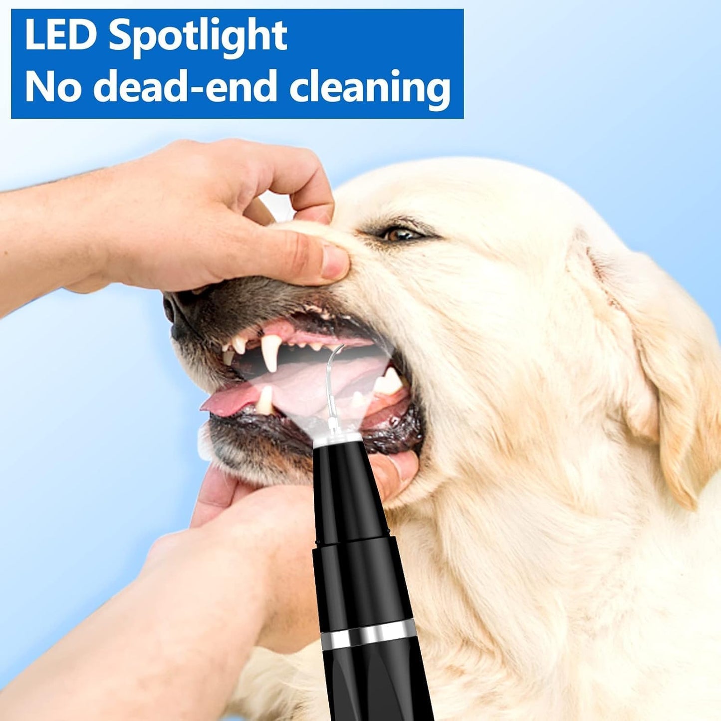 Ultrasonic Pet Tooth Cleaner for Home Use – Gentle Plaque Removal Tool for Dogs and Cats Oral Care
