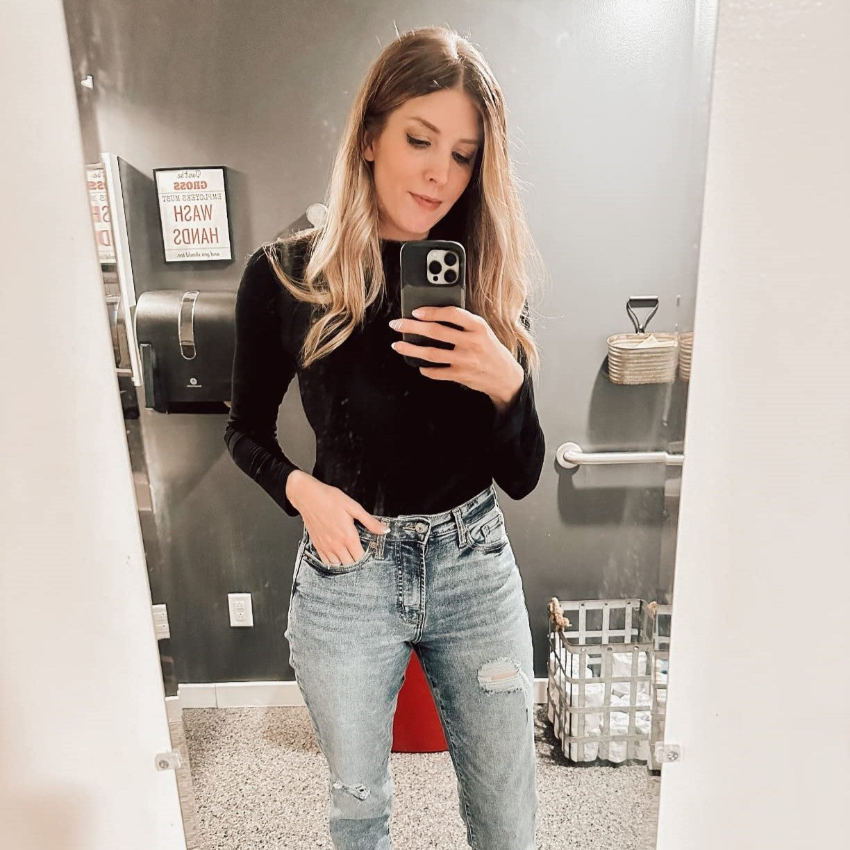 MOCK TURTLENECK LONG SLEEVE BODYSUIT