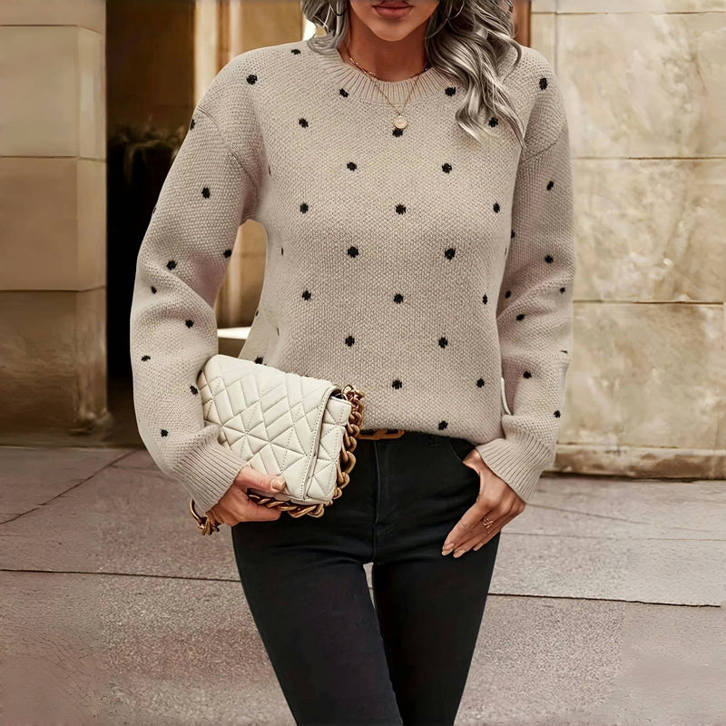 Duval Paris™ | Pull-over tricoté à pois