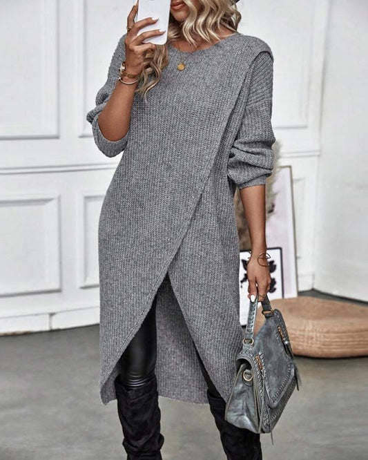 Kiara™ | Long, Simple Knit Dress for Women