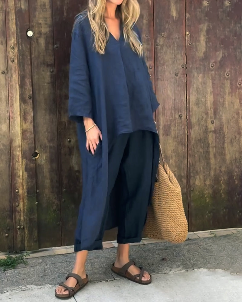 Florence | Women Relaxed Long Tunic i Pant set