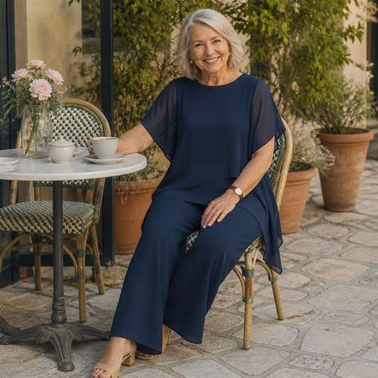Flexiva™ – Comfortable Two-Piece Set Featuring Soft-Fall Wide-Leg Pants