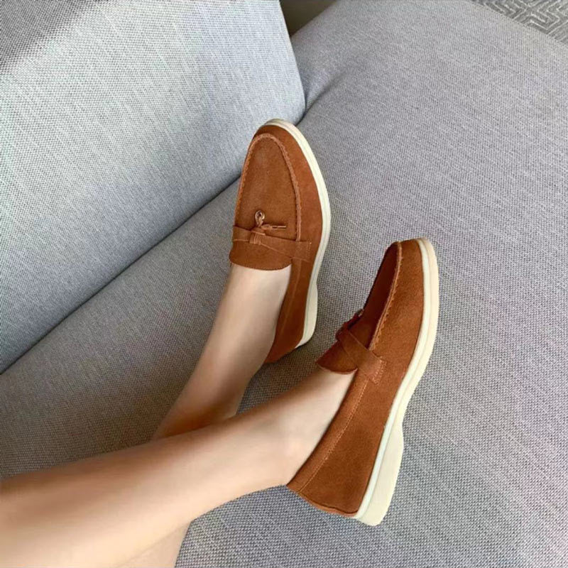 50% RABATT | Schicke Damen-Ledermokassins mit Schnallendetail