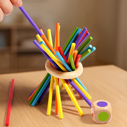 Holz Stapelturm Kinder | Motorik Steckspiel Holz
