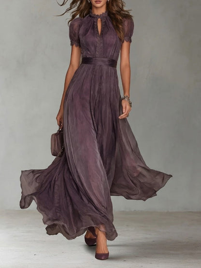 Flavia™ | Cape Violet Lace Dress