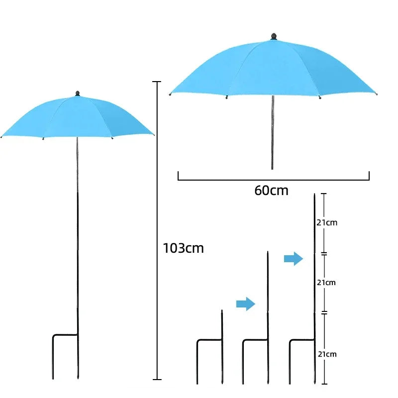PflanzenSchutzschirm | Einstellbare UV-Abdeckung mit Erdspieß | Wetterfeste Schattenlösung | Ø 60 cm