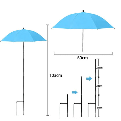 PflanzenSchutzschirm | Einstellbare UV-Abdeckung mit Erdspieß | Wetterfeste Schattenlösung | Ø 60 cm