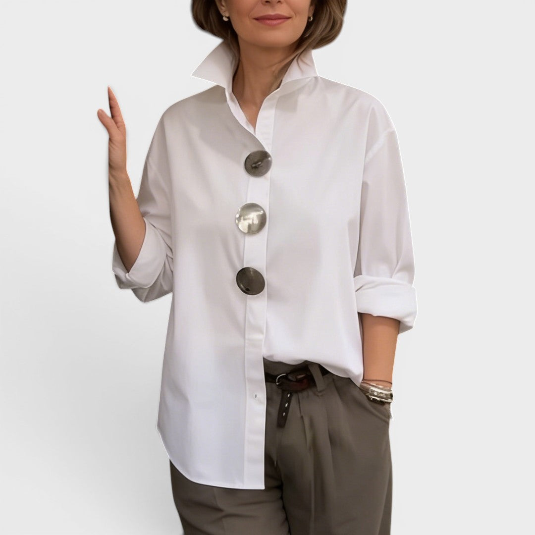 Élodie™ | Blouse chic à col montant