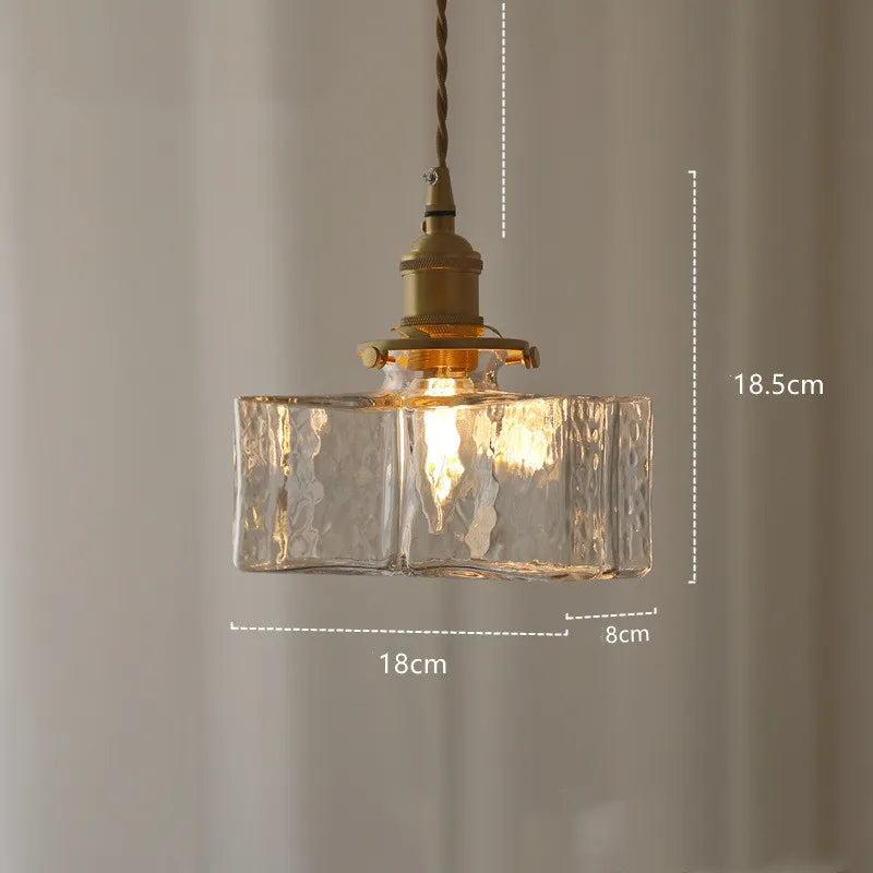 Oro Retro | Luxe Glazen Hanglamp – Gouden Accenten – Vintage Design
