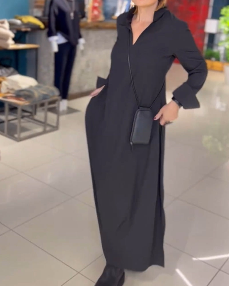 Evie - Retro Vibe Maxi Haljina Slobodan Kroj