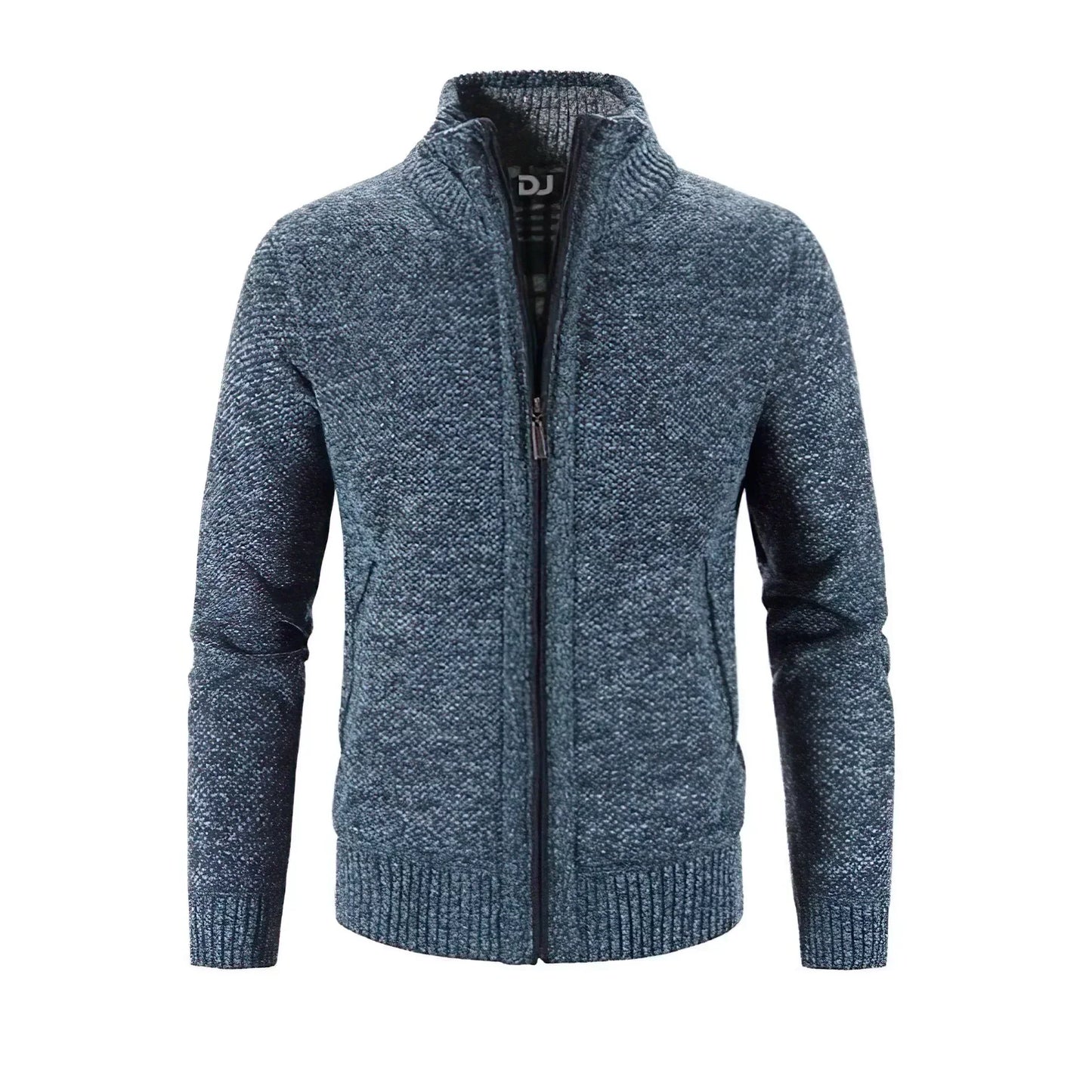 Men’s Chunky Knit Zip-Up Cardigan – Autumn and Winter Layer