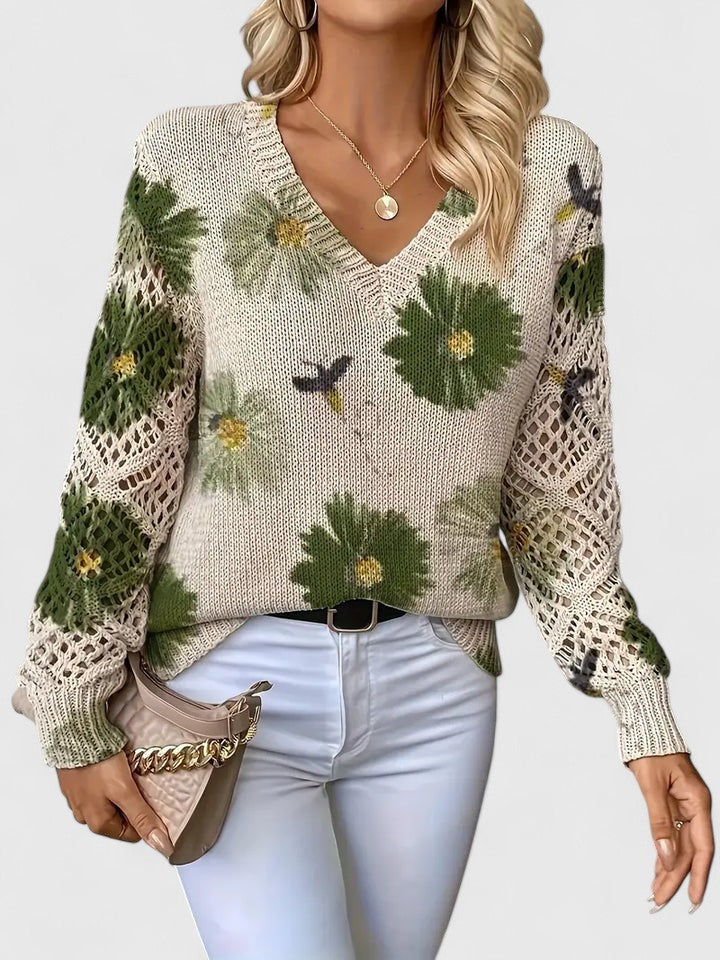 Marisavina - Pull Bloem Vintage Elegant