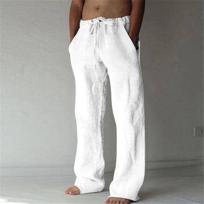 Benjamin - Freizeithose aus Leinen, einfarbig, für Herren