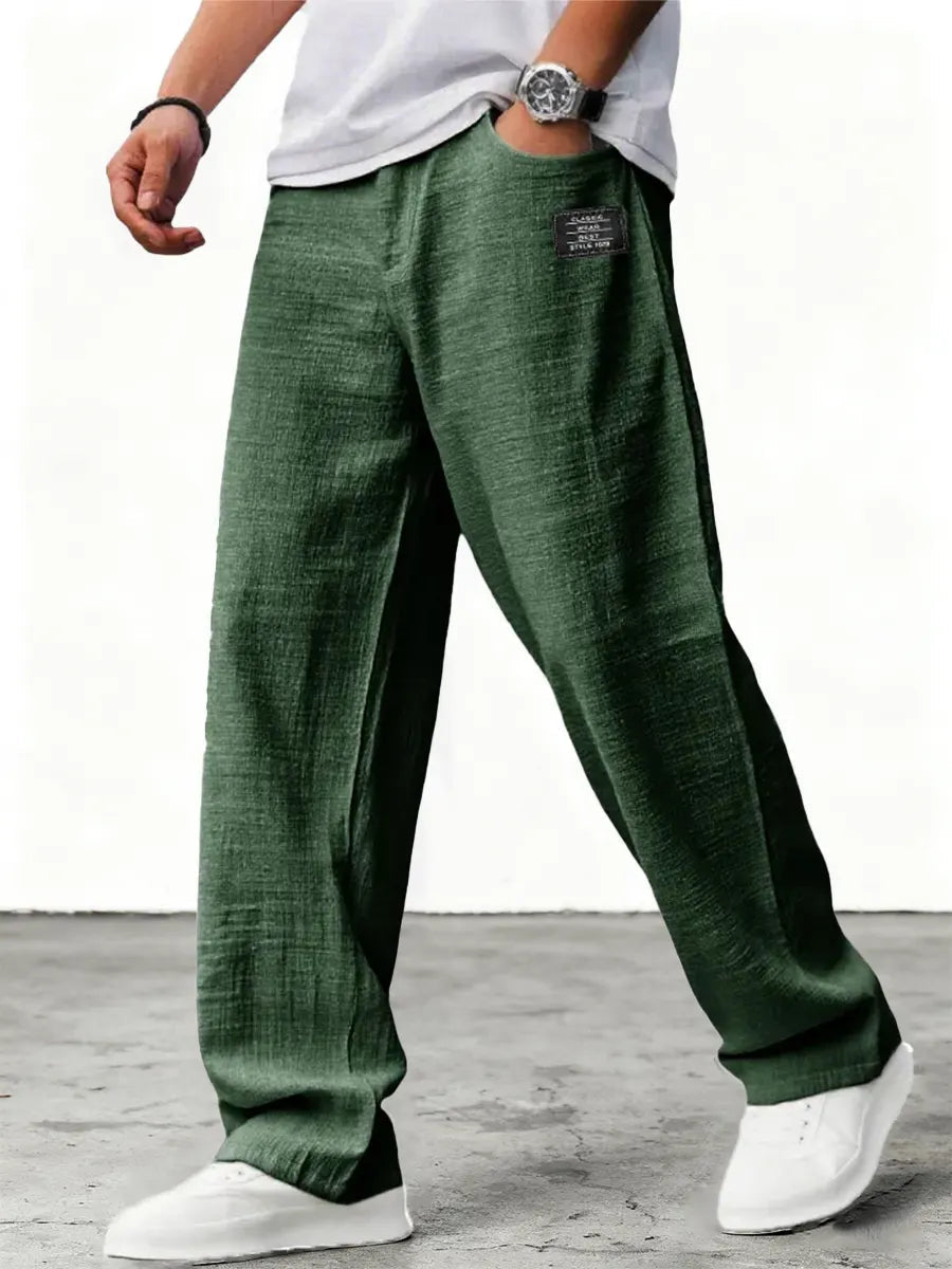 Lushan | Linen Wide Leg Trousers