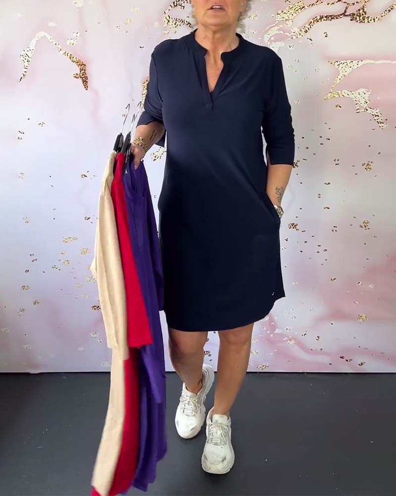 Lenka – Elegancka sukienka z dekoltem w serek na co dzień