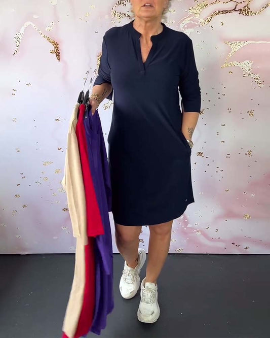 Lenka – Elegancka sukienka z dekoltem w serek na co dzień