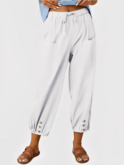 Tessa | Relaxed Button-Cuff Pants