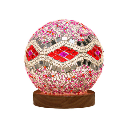 Mireva Tischleuchte mit Mosaikdesign – LED Lampe mit dimmbarer Funktion
