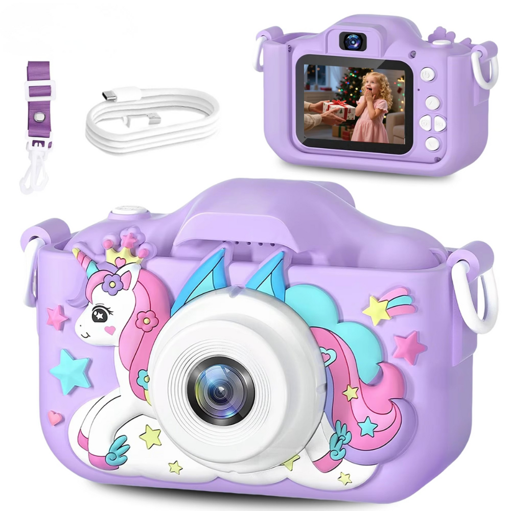 HD Camera voor Kinderen Eenhoorn met Oplaadbare Batterij van 32GB - Vastleggen van Fantastische Foto's en Video's!