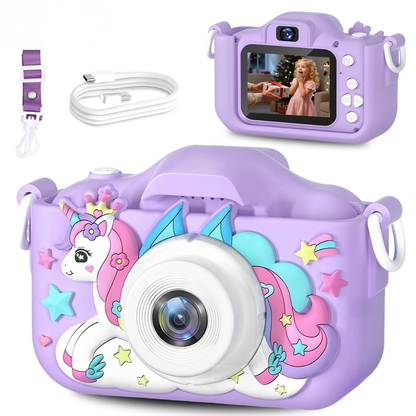 HD Camera voor Kinderen Eenhoorn met Oplaadbare Batterij van 32GB - Vastleggen van Fantastische Foto's en Video's!