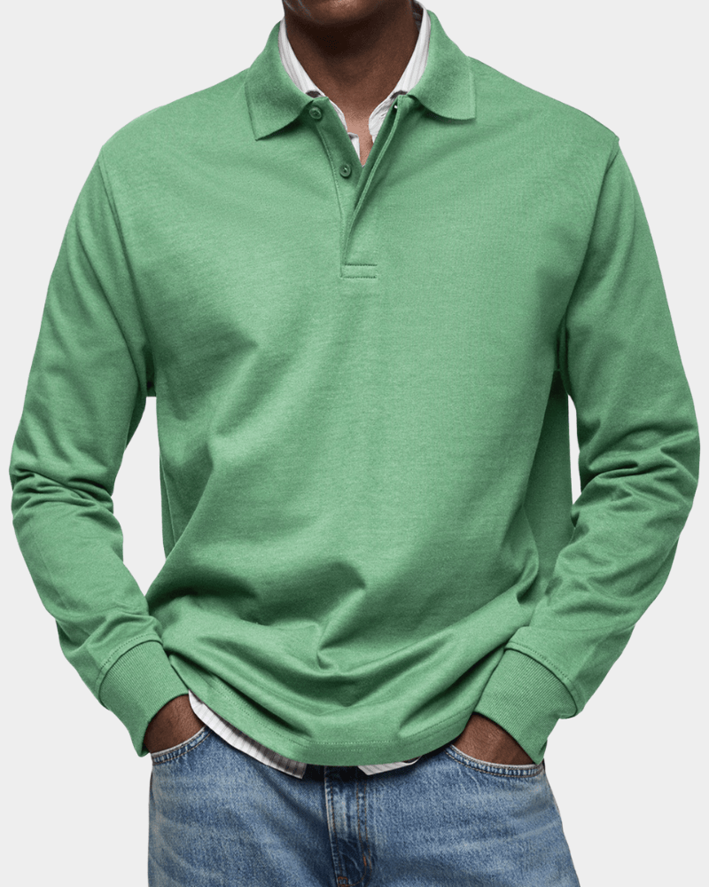 Guilty Gallery® | Comfortable Spring Polo with Long Sleeves
