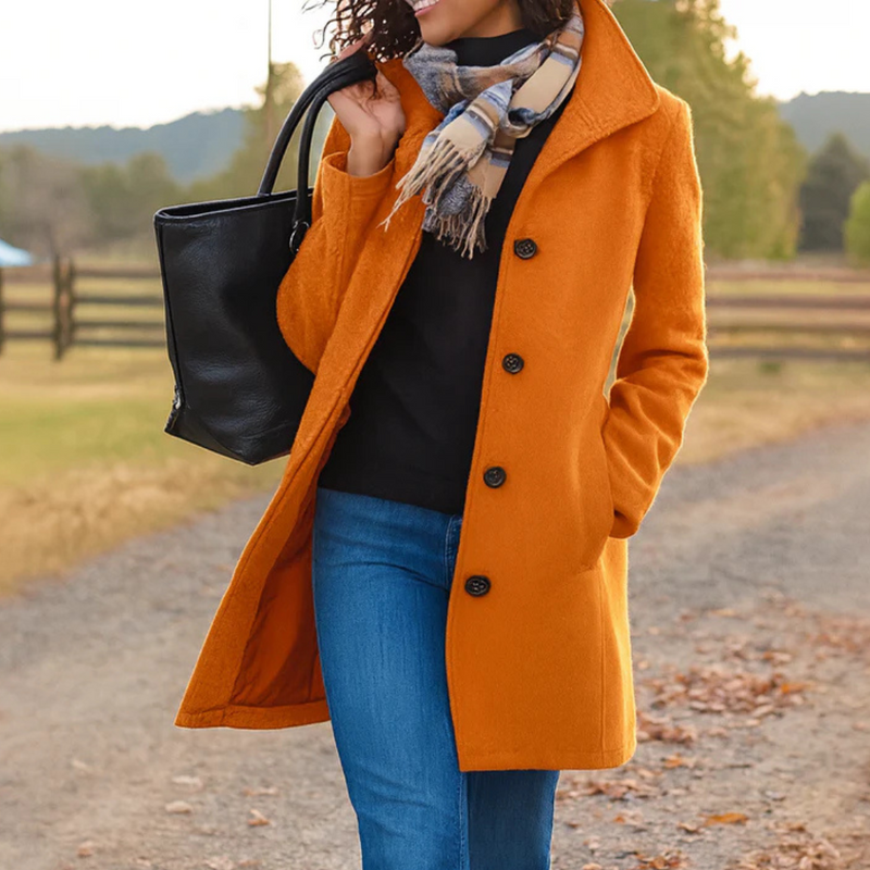 Aubrey | Classic Coat with Buttons for Women | Lunarafi