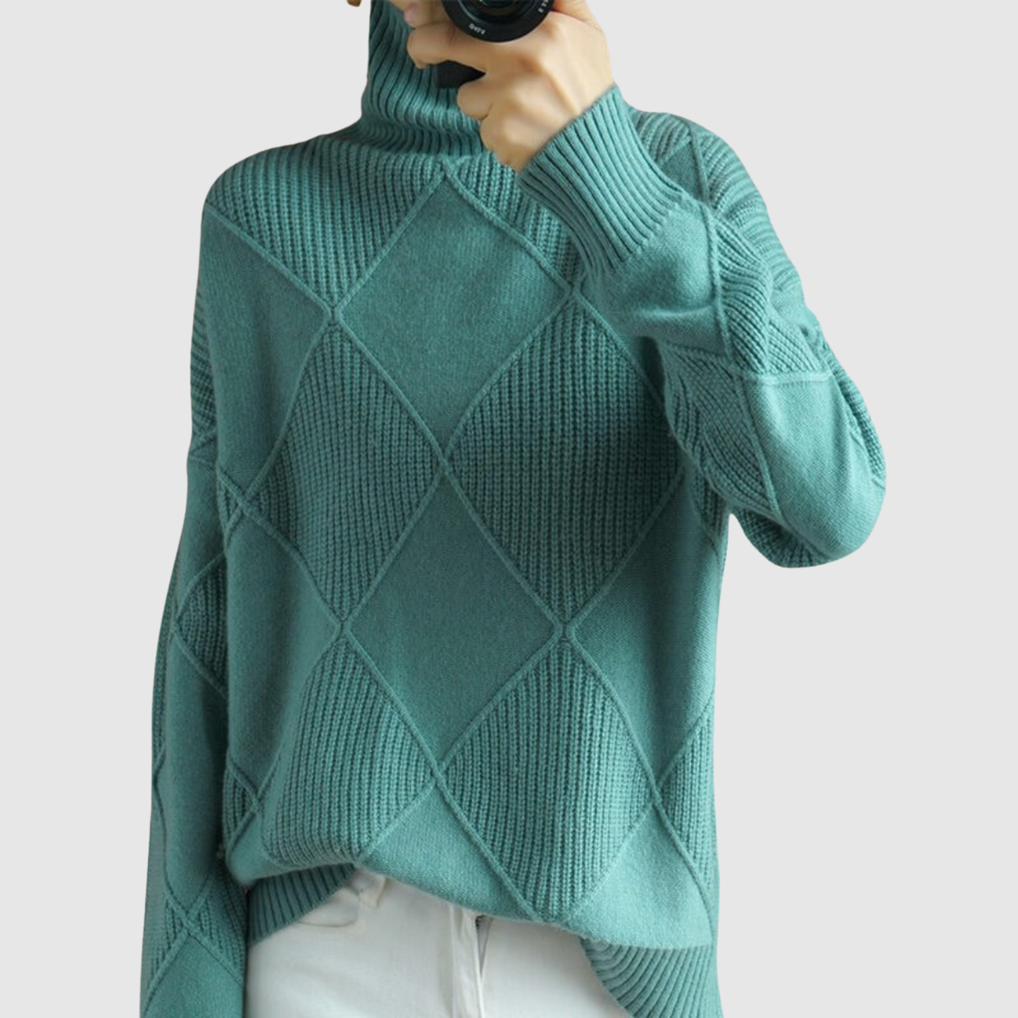 Amelia – Elegancki sweter z golfem