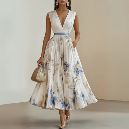 Flowy Sleeveless Summer Maxi Dress