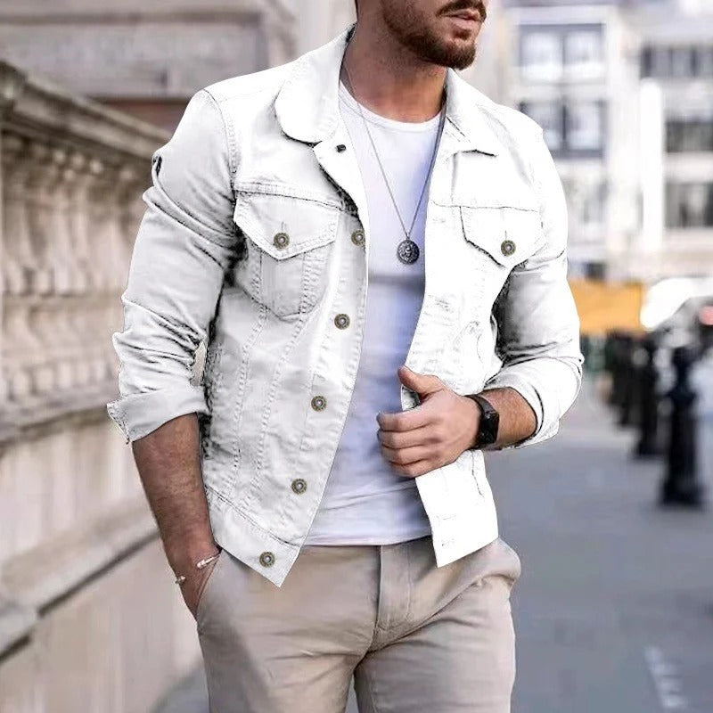 Herren Denimjacke mit Slim-Fit Passform – Mailand