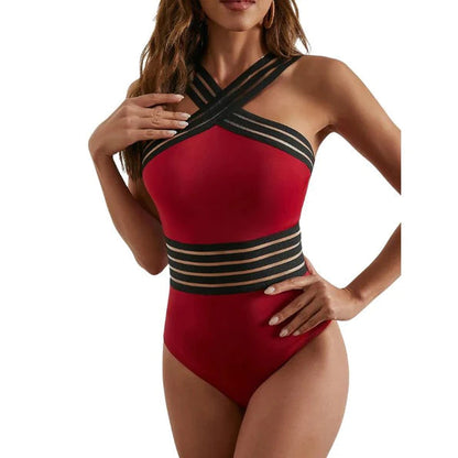 Giada - Maillot de bain une pièce maille ajourée