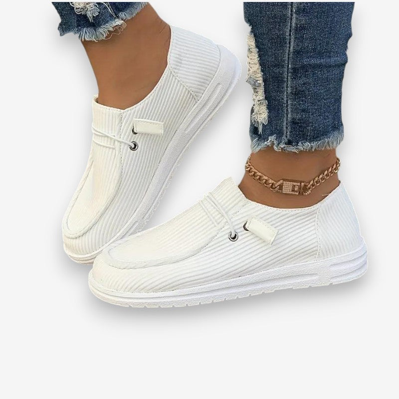 Alina – Round Toe Shoes with Ribbed Detail